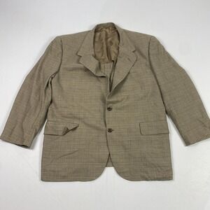 Oxxford Clothes Blazer Mens 44S Plaid Wool Sport Coat Jacket Maus & Hoffman